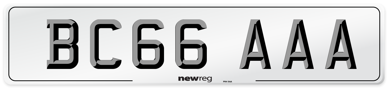 BC66 AAA Number Plate from New Reg